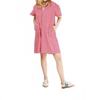 NEW HOLLY SHAE DESIGN brooke gingham dress in red